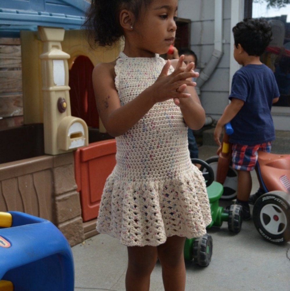 Scalloped Halter Play Dress